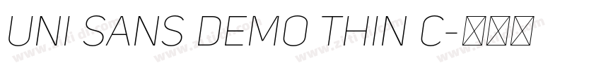 uni sans demo thin c字体转换